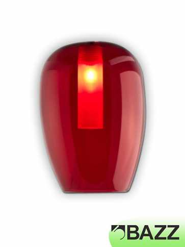 bazz lubik frosted and red lamp shade h13x07rd