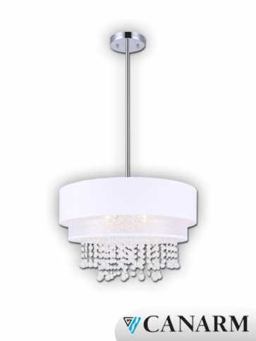 canarm charleston 4 lights white with crystals chandelier ich509a04ch18