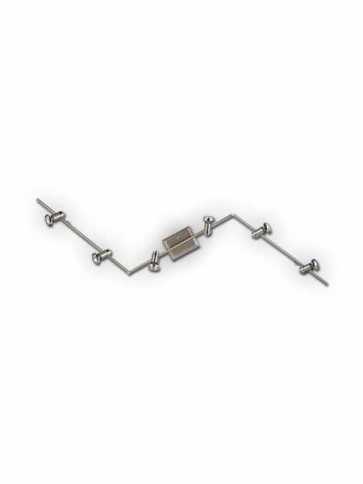 canarm shay 6 lights brushed pewter and chrome fixture it391a06bch10