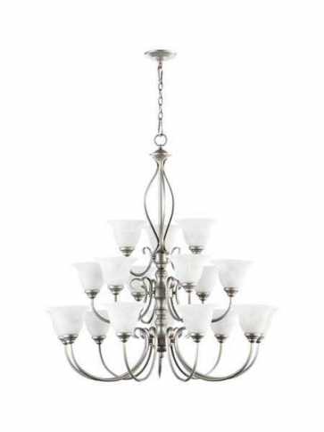 quorum lighting spencer series 6010-18-64 classic nickel chandelier