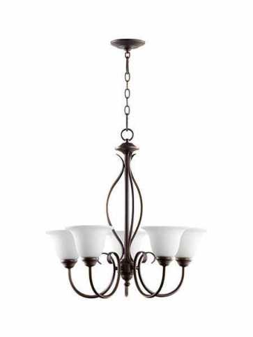 quorum lighting spencer series 6010-5-186 oiled bronze chandelier
