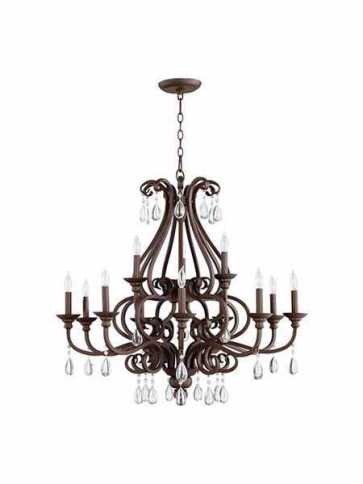 quorum lighting anders series 6013-12-86 oiled bronze chandelier