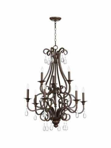 quorum lighting anders series 6013-9-86 oiled bronze chandelier
