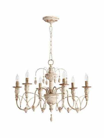 quorum lighting salento series 6016-6-70 persian white chandelier