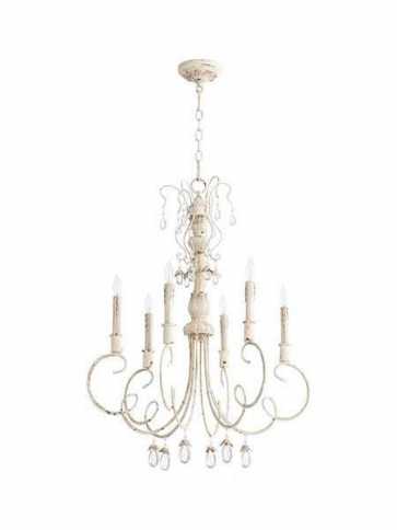 quorum lighting venice series 6044-6-70 persian white chandelier