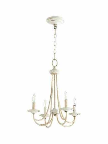 quorum lighting brooks series 6050-4-70 persian white chandelier