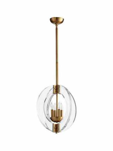 quorum lighting broadway series 606-4-80 aged brass chandelier