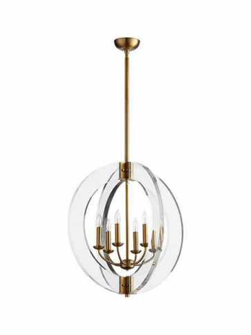 quorum lighting broadway series 606-6-80 aged brass chandelier