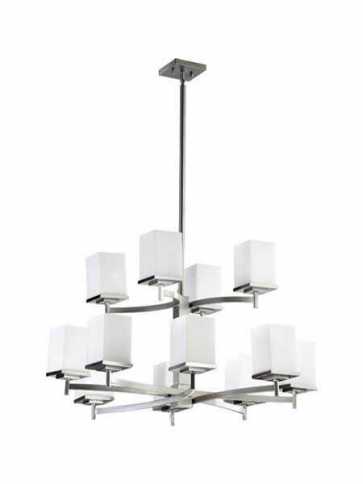 quorum lighting delta series 6084-12-65 satin nickel chandelier