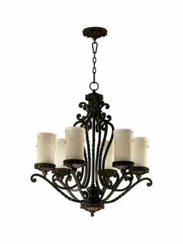 quorum lighting alameda series 6086-6-86 oiled bronze chandelier