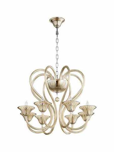 quorum lighting vivaldi series 609-8-614 chrome cognac chandelier