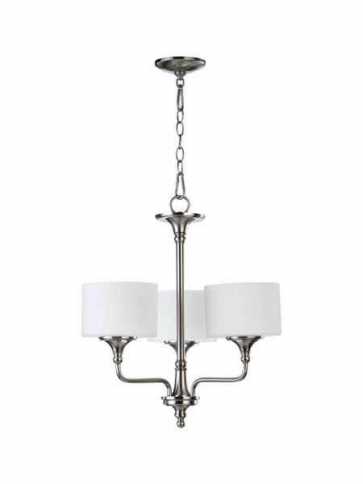 quorum lighting rockwood series 6090-3-65 satin nickel chandelier