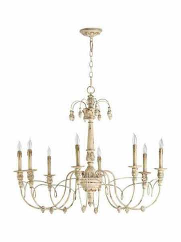 quorum lighting salento series 6106-8-70 persian white chandelier