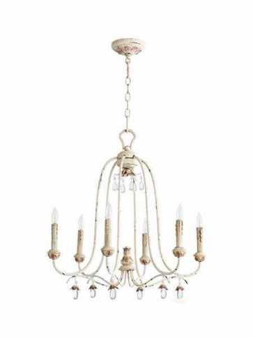 quorum lighting venice series 6144-6-70 persian white chandelier