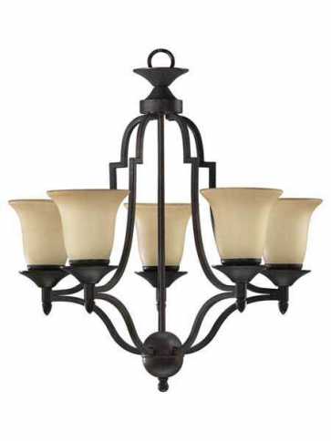 quorum lighting coventry series 615-5-44 toasted sienna chandelier