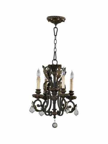 quorum lighting rio salado series 6157-4-44 mystic silver chandelier