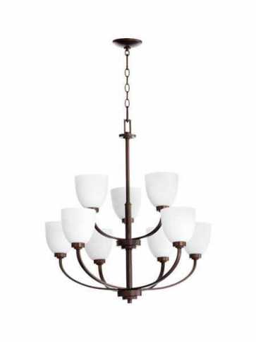 quorum lighting reyes series 6060-9-86 oiled bronze chandelier