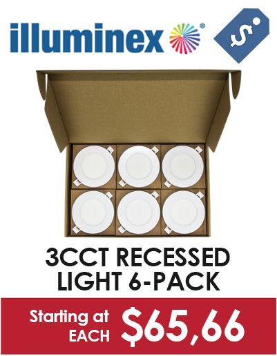3CCT Recessed Light 6-Pack
